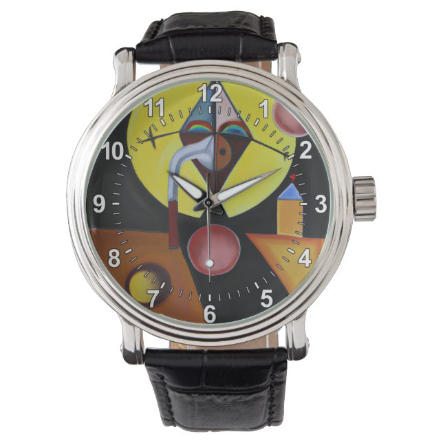 Relógio O Médico da Peste - Pintura a Óleo (Frente)