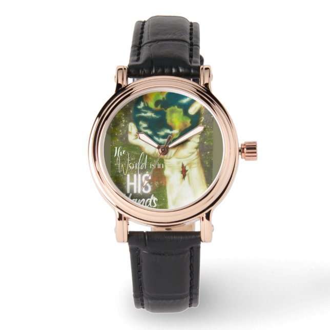 Relógio O mundo em suas mãos (Frente)