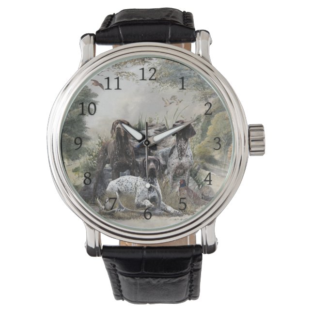 Relógio O ponteiro alemão Shorthired ou Deutsch Kurzhaar (Frente)