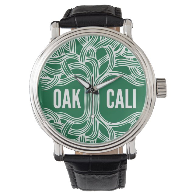 Relógio Oak Watch design de Oakland California (Frente)