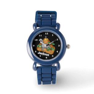 Relógio Observação de nome de adição de dinossauro pré-his