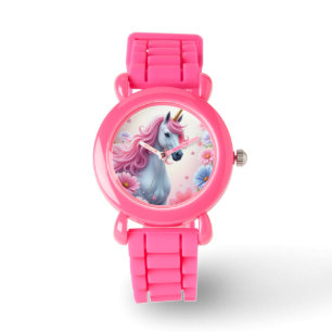 Relógio Observador de brilho cor-de-rosa Unicorn