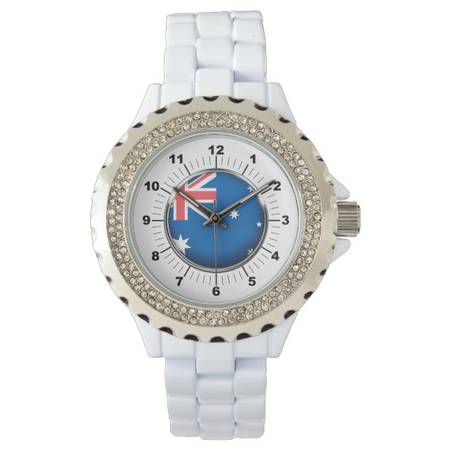 Relógio Observatório Branco da Bandeira da Austrália (Frente)