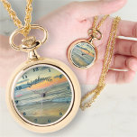 Relógio Ocean Sunset 0735 Necklace Watch<br><div class="desc">Pintura "Ocean Sunset 0735" Collection Personalize na página do produto ou clique no botão "Personalizar" para obter mais opções de design. Design criou da minha pintura "Ocean Sunset 0735" capturando a praia ao pôr do sol perto do Hotel Krystal em Puerto Vallarta, México. Os produtos correspondentes estão disponíveis nesta coleção....</div>