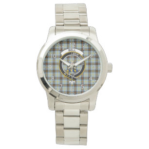 Relógio Oferta de Xadrez Clan Bell Tartan do Eterno Clássi