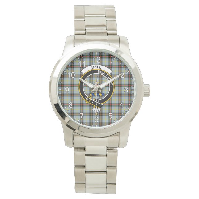 Relógio Oferta de Xadrez Clan Bell Tartan do Eterno Clássi (Frente)