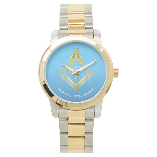 Relógio Ofertas de Freemason | Dourado Masônico de Prata A (Frente)