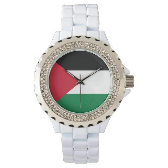 Relógio oficialmente pavilhão do Estado da Palestina (Frente)