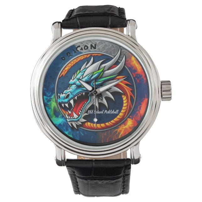 Relógio Old School Pickleball Dragon blue watch (Frente)