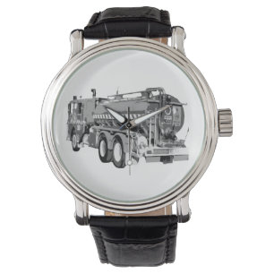 Relógio Óleo De Caminhão De Fogo De cinza Pintado,