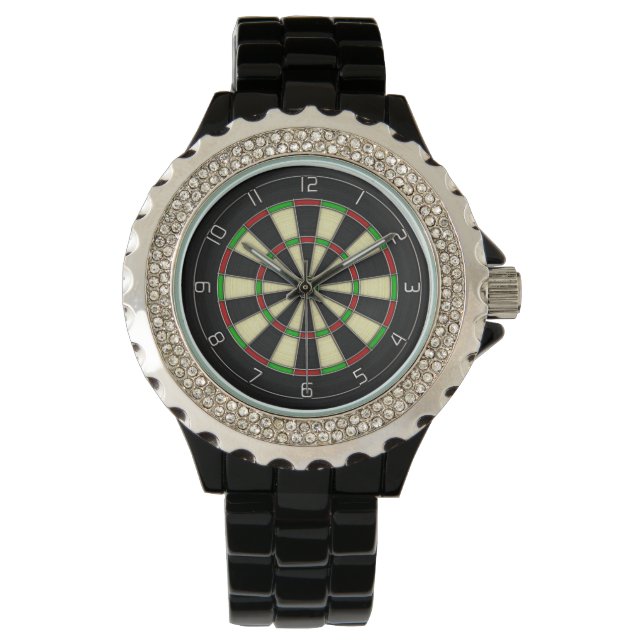 Relógio "Olho para o Bullseye" Classic Darts Dartboard Wat (Frente)