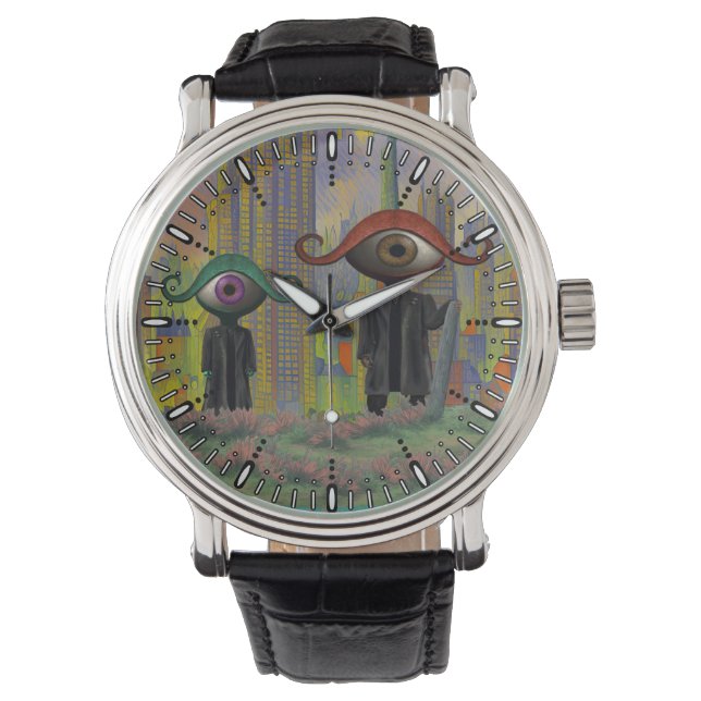 Relógio Olhos deixando a cidade a pé (Frente)