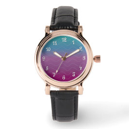 Relógio Ondas Ombré - Azuis de Cranberry