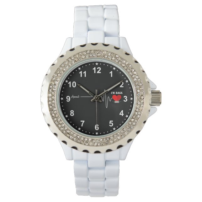 Relógio  Open Heart Bypass Surgery Heart Attack Survivor (Frente)