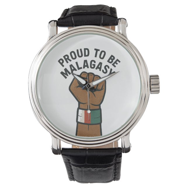 Relógio Orgulhoso por ser Malgaxe - Poder do Patrimônio de (Frente)
