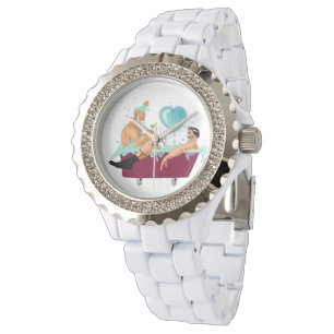 Relógio Os dois gay do SlipperyJoe adoram a banheira de de