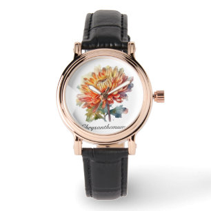 Relógio Ouro Harvest Chrysanthemum, personalizado