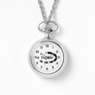 Relógio Oval Preto do engenheiro