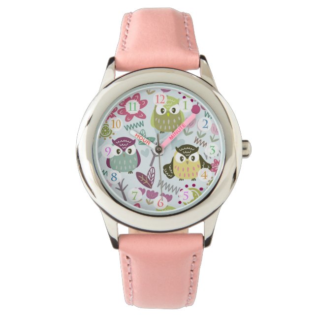 Relógio Owl Girl Blue Watch (Frente)