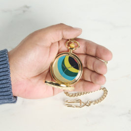 Relógio Padrão de curvas coloridas