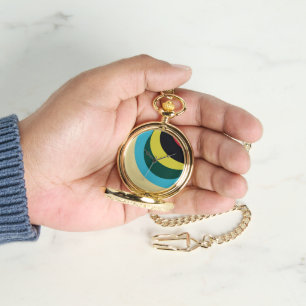 Relógio Padrão de curvas coloridas