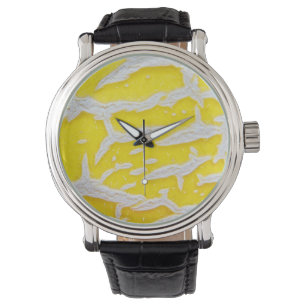 Relógio Padrão de melão amarelo  