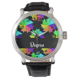 Relógio Padrão de papel colorido dobrado