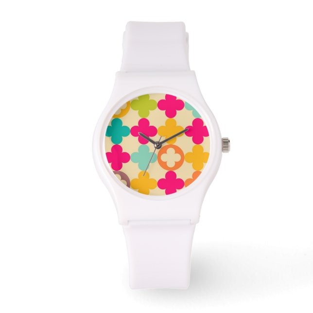 Relógio Padrão de rosetas medieval da safra (Frente)