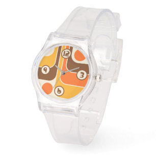 Relógio Padrão Geométrico do Estilo de Imagem Retroativa d