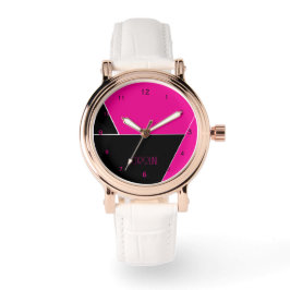 Relógio Padrão preto e rosa - eWatch personalizado