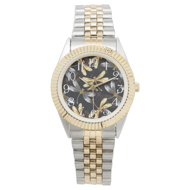 Relógio Padrão sem costura com Ouros (Frente)