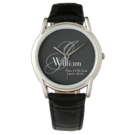 Relógio Padre Casado Da Noiva Monograma De Presente