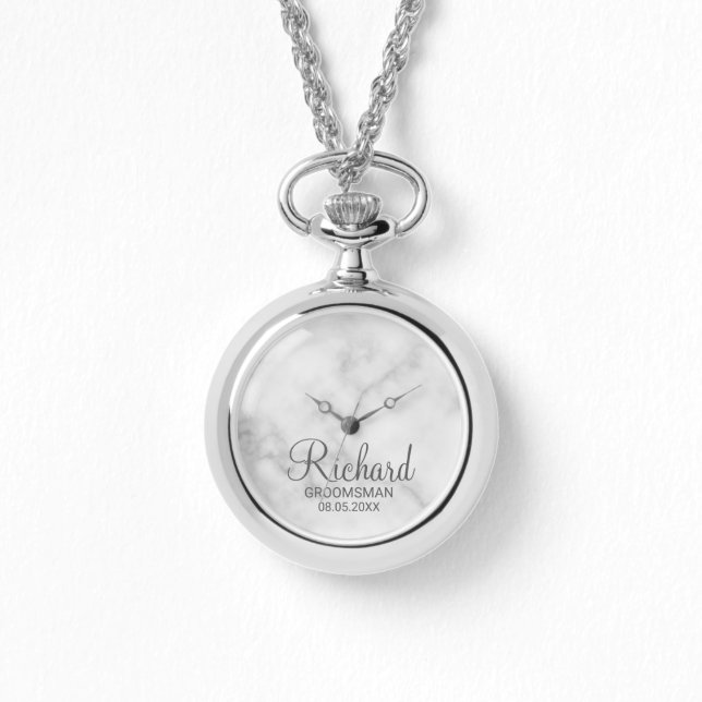 Relógio Padrinho de casamento Personalizado de Script Mode (Frente)
