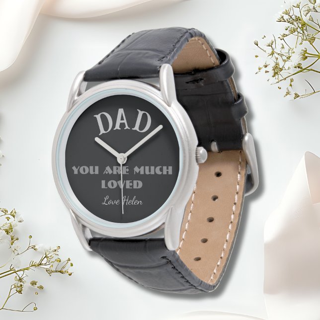Relógio Pai De Que Você É Muito Amado Esporte Clássico De  (Dad You Are Much Loved -Classic Leather Strap Sports Watch.)