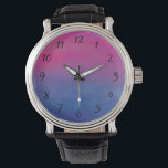 Relógio Paisagem de Abstrato do Céu Magenta<br><div class="desc">Design abstrato com um céu magenta cor-de-rosa macio e um mar azul roxo e suave. Uma combinação gentil de cores criando uma paisagem impressionista de fantasia.</div>