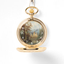 Paisagem Romântica de inverno com Patinadores de G