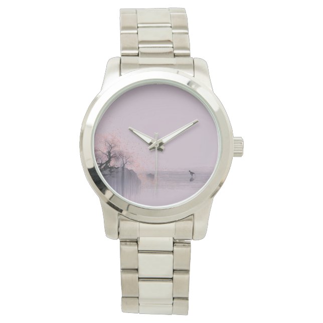 Relógio Paisagem Zen Minimalista (Frente)