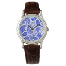 Paisley Blue Fashion Watch por Julie Everhart