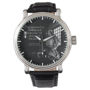 Relógio Palavras sobre artes marciais inspiracionais - Com