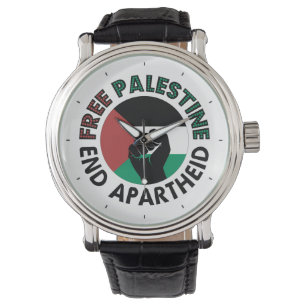 Relógio Palestina Livre Termina Bandeira Apartheid Palesti