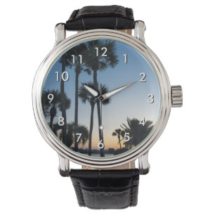 Relógio Palm Tres Sunrise Destin Florida Wrist Watch