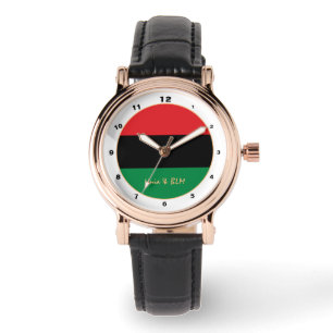Relógio Pan Africano, Unia Flag - Tendência da moda