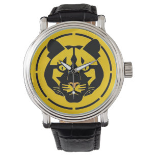 Relógio Pantera Negra com Detalhes Artísticos Intrusos