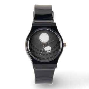 Relógio Pantheon Light Skull Roma Itália Preto e Branco