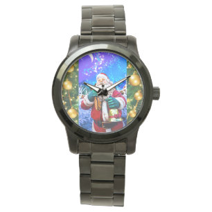 Relógio Papai Noel de Natal Vermelho no eWatch de inverno