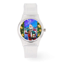 Relógio Papai Noel de Natal Vermelho no eWatch de inverno