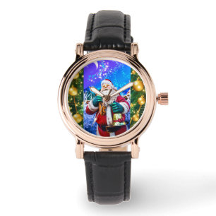 Relógio Papai Noel de Natal Vermelho no eWatch de inverno