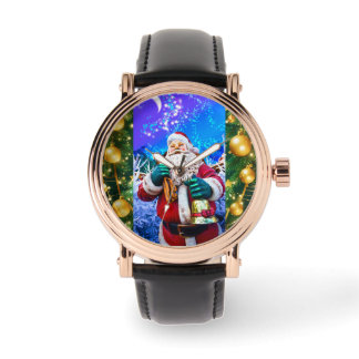 Relógio Papai Noel de Natal Vermelho no eWatch de inverno