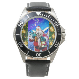 Relógio Papai Noel de Natal Vermelho no eWatch de inverno