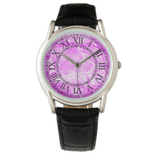 Relógio Papel digital cor-de-rosa